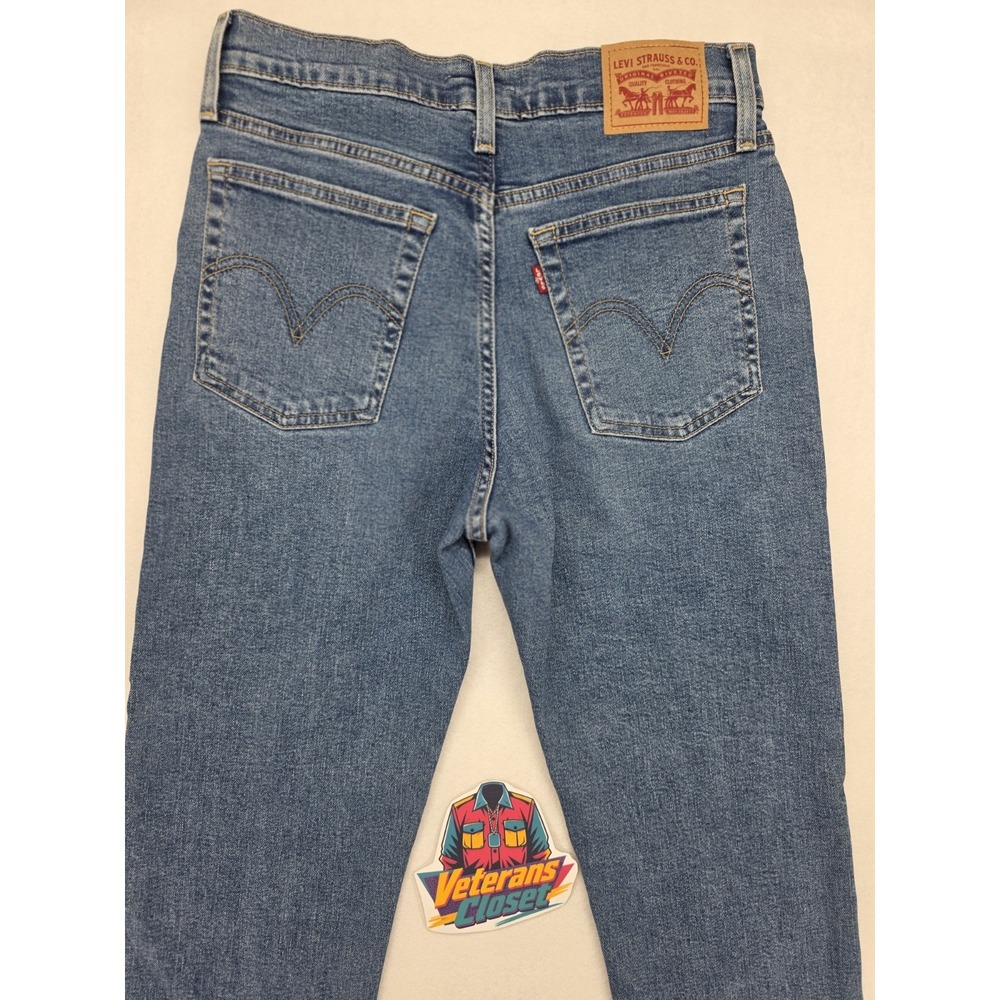 Levi's Premium Wedgie Straight Jeans Womens 8 29x28 Medium Wash High Rise NWT - Picture 12 of 13